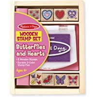 Los mejores  - Melissa &amp- Doug 12415 - Juego de Sellos para Estampar con diseño de corazón y Mariposa